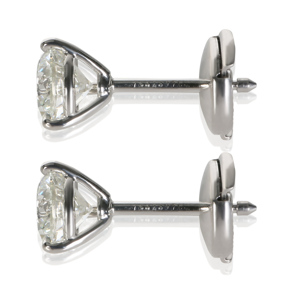 Tiffany & Co. Platinum Diamond Stud Earrings 10