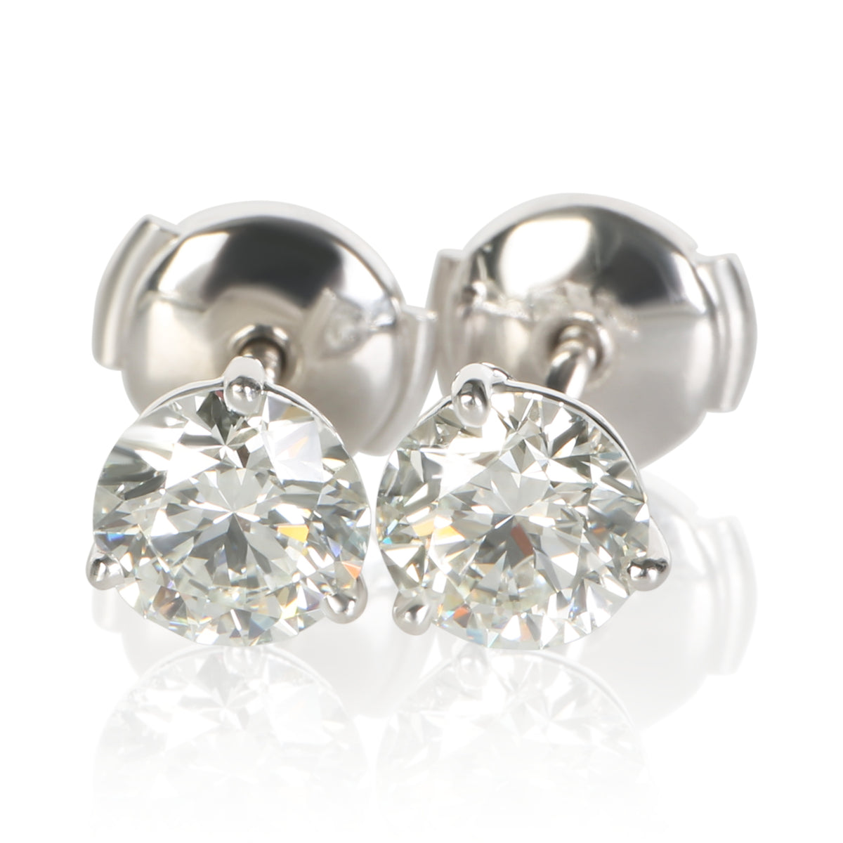 Tiffany & Co. Platinum Diamond Stud Earrings 2
