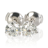 Tiffany & Co. Platinum Diamond Stud Earrings 2