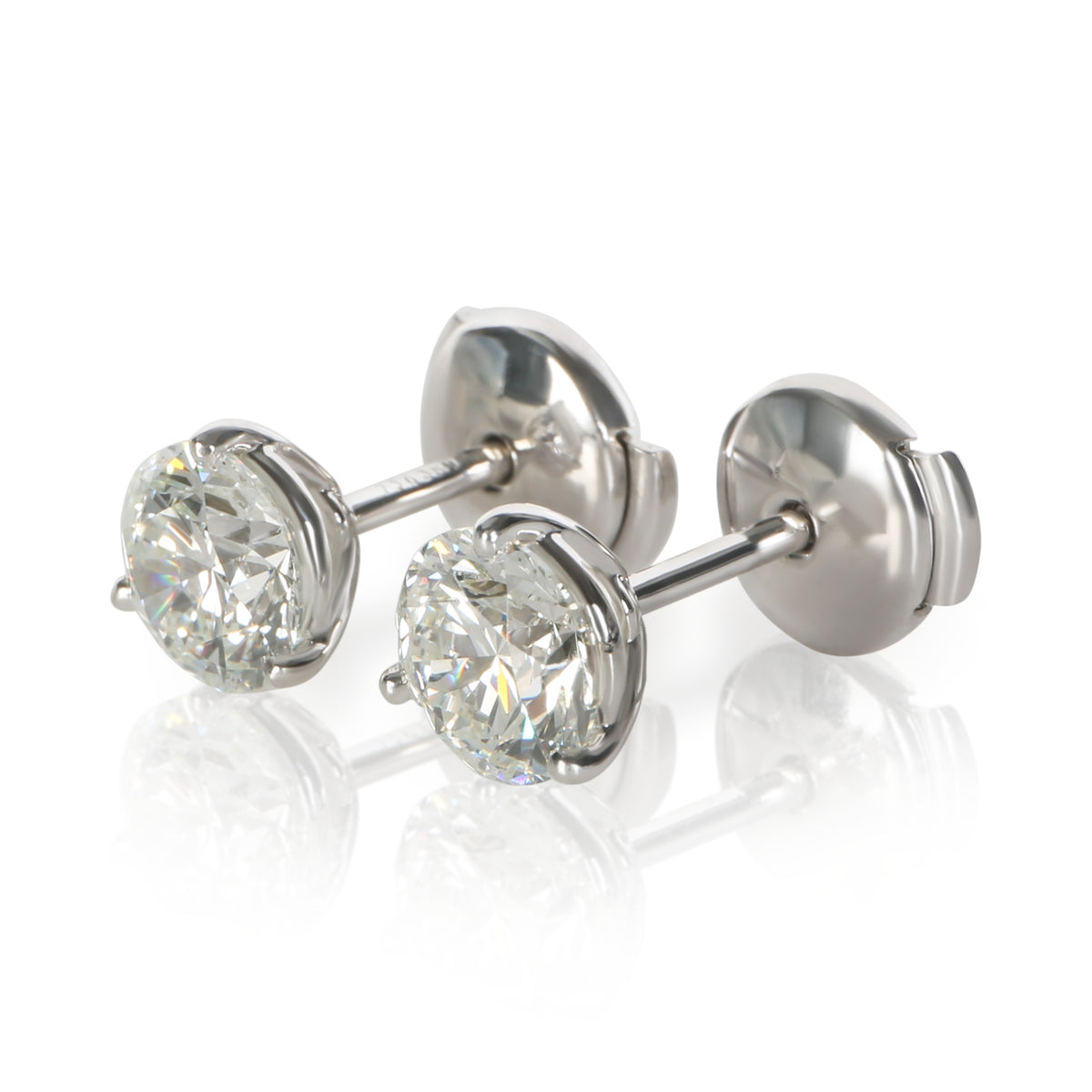 Tiffany & Co. Platinum Diamond Stud Earrings 3