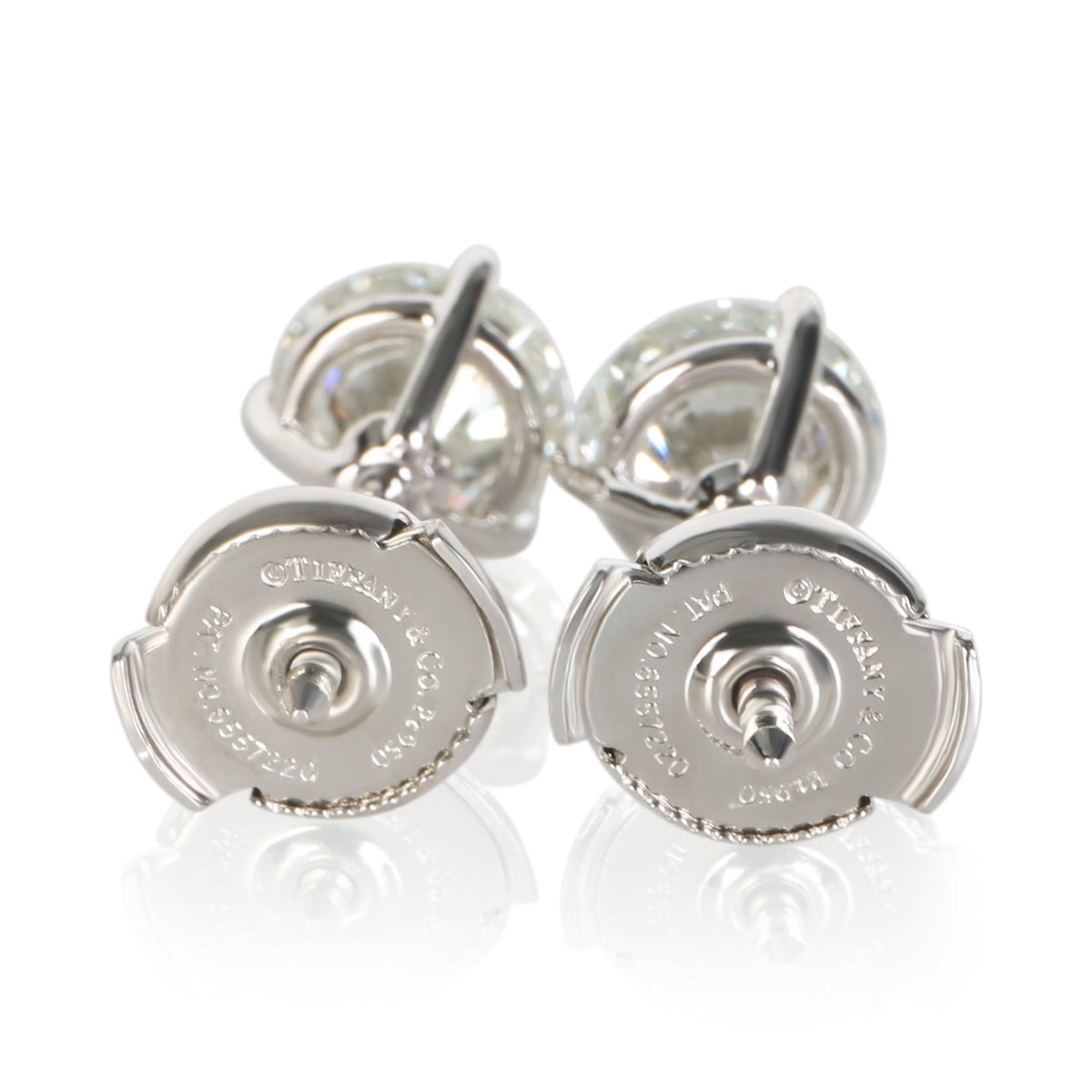 Tiffany & Co. Platinum Diamond Stud Earrings 5