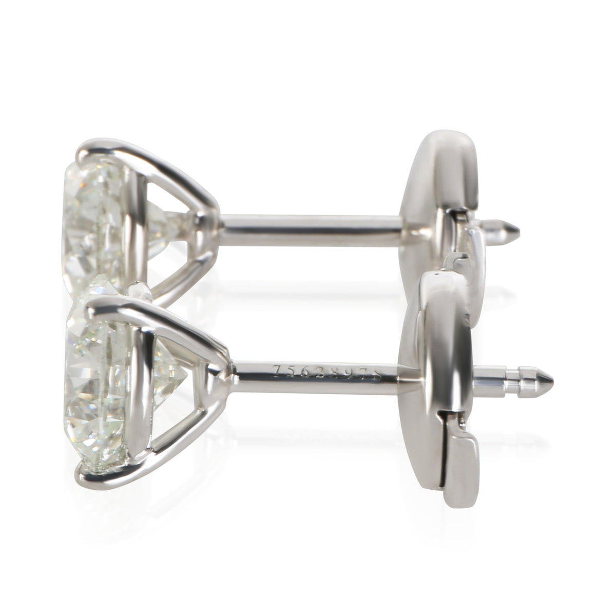 Tiffany & Co. Platinum Diamond Stud Earrings 7