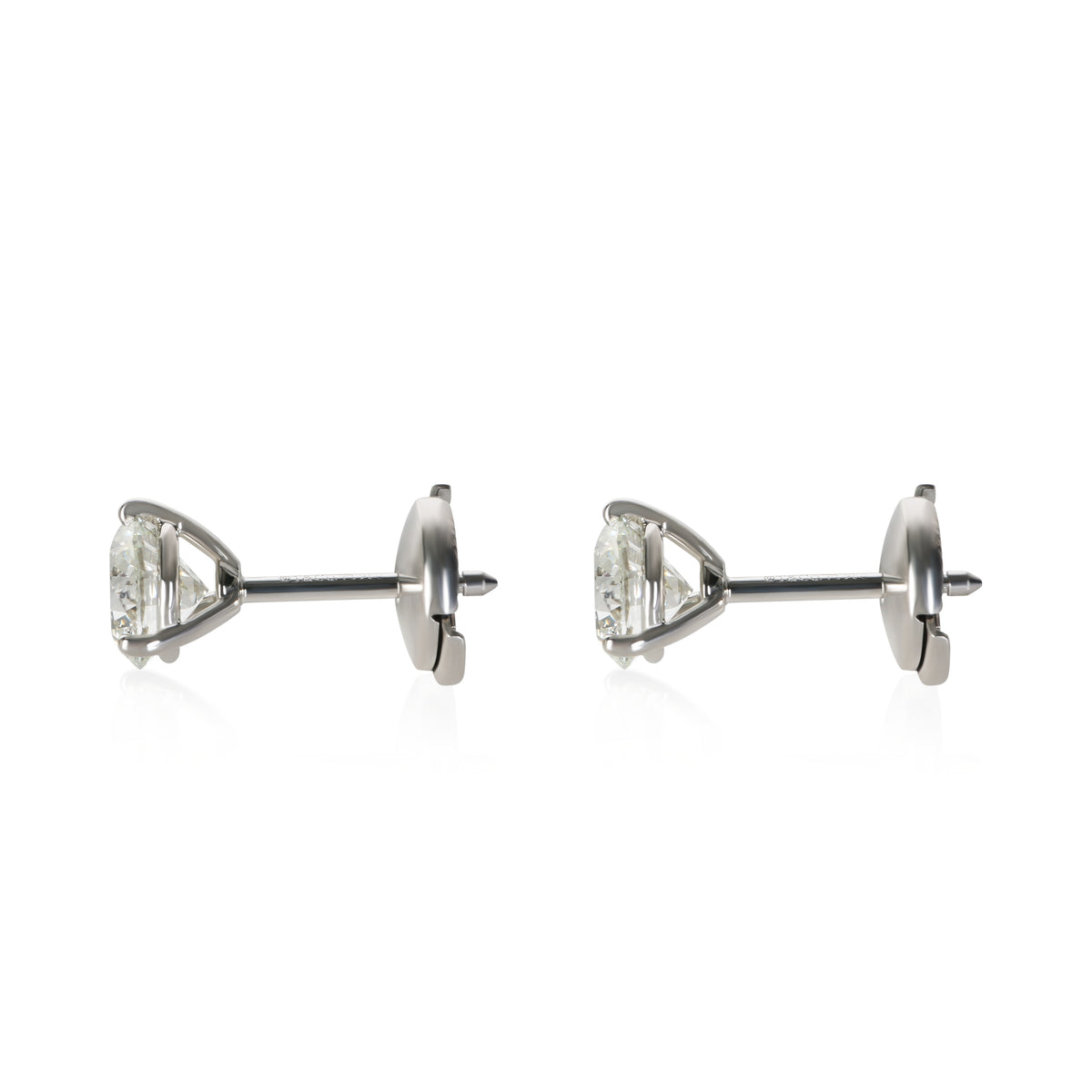 Tiffany & Co. Platinum Diamond Stud Earrings 9