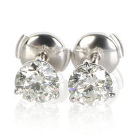 Tiffany & Co. Platinum Diamond Stud Earrings fv