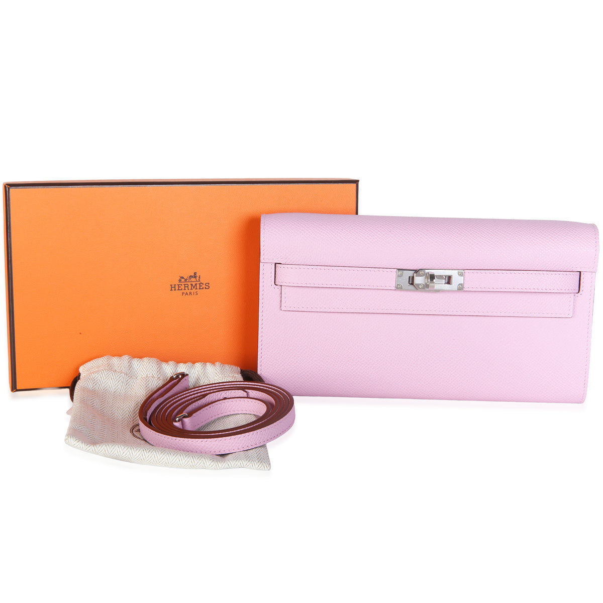 Hermès Mauve Sylvestre Epsom Kelly To Go PHW Handbag 9