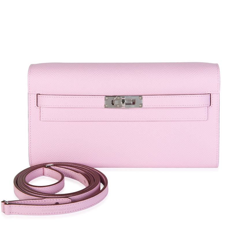 Hermès Mauve Sylvestre Epsom Kelly To Go PHW Handbag fv