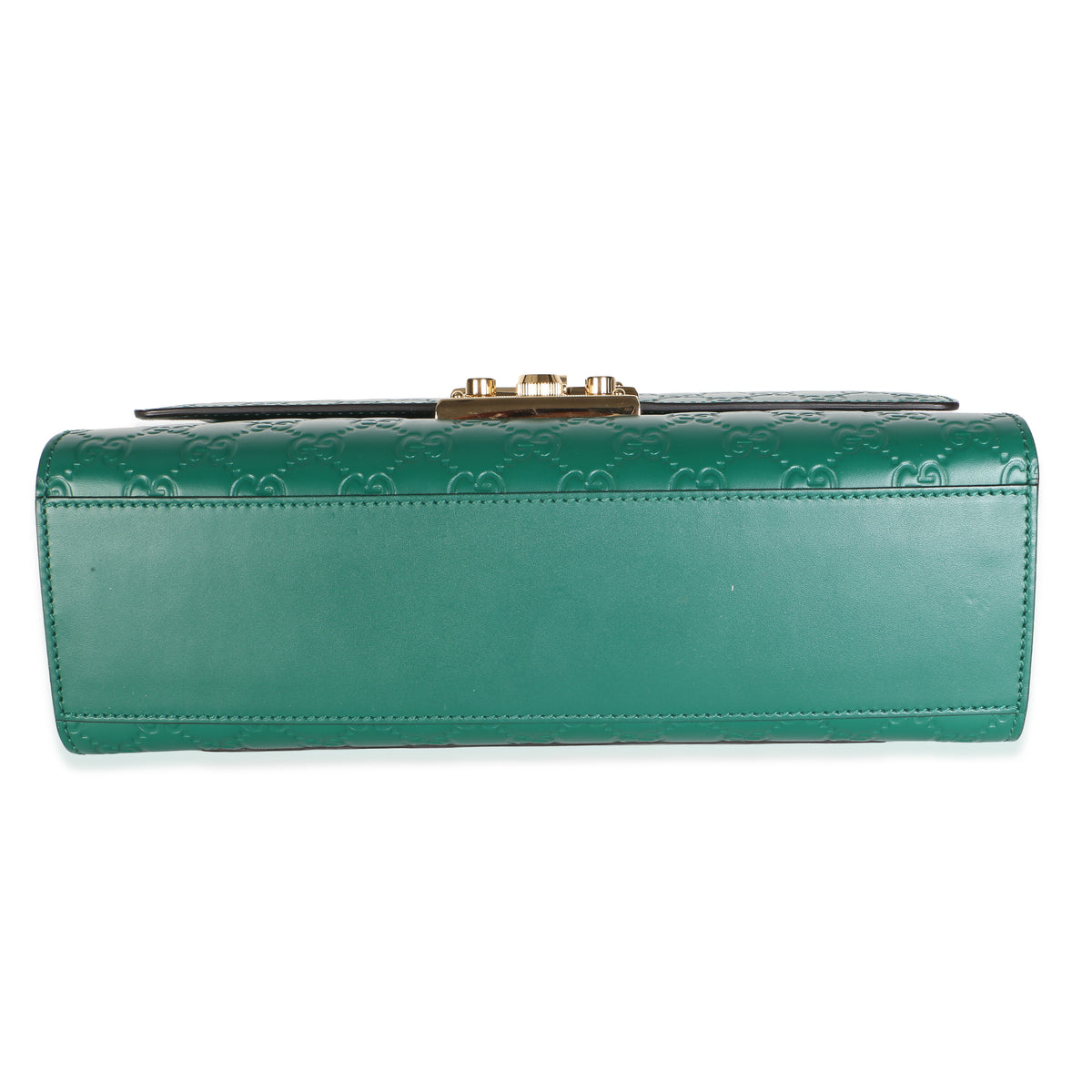 Gucci Green ssima Medium Padlock Shoulder Bag Handbag 5