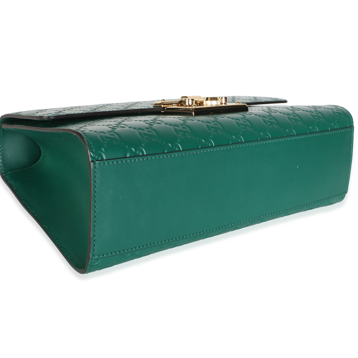 Gucci Green ssima Medium Padlock Shoulder Bag Handbag 7