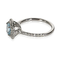 Tiffany & Co. Platinum Aquamarine and Diamond Soleste Ring 2