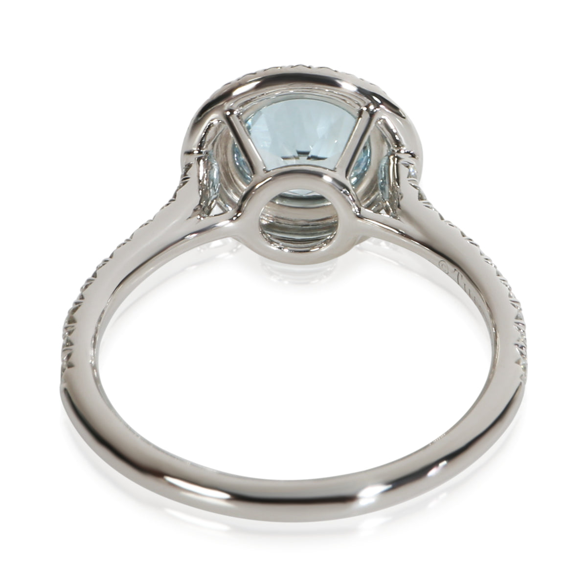 Tiffany & Co. Platinum Aquamarine and Diamond Soleste Ring 3