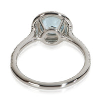 Tiffany & Co. Platinum Aquamarine and Diamond Soleste Ring 3