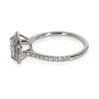 Tiffany & Co. Platinum Aquamarine and Diamond Soleste Ring 4