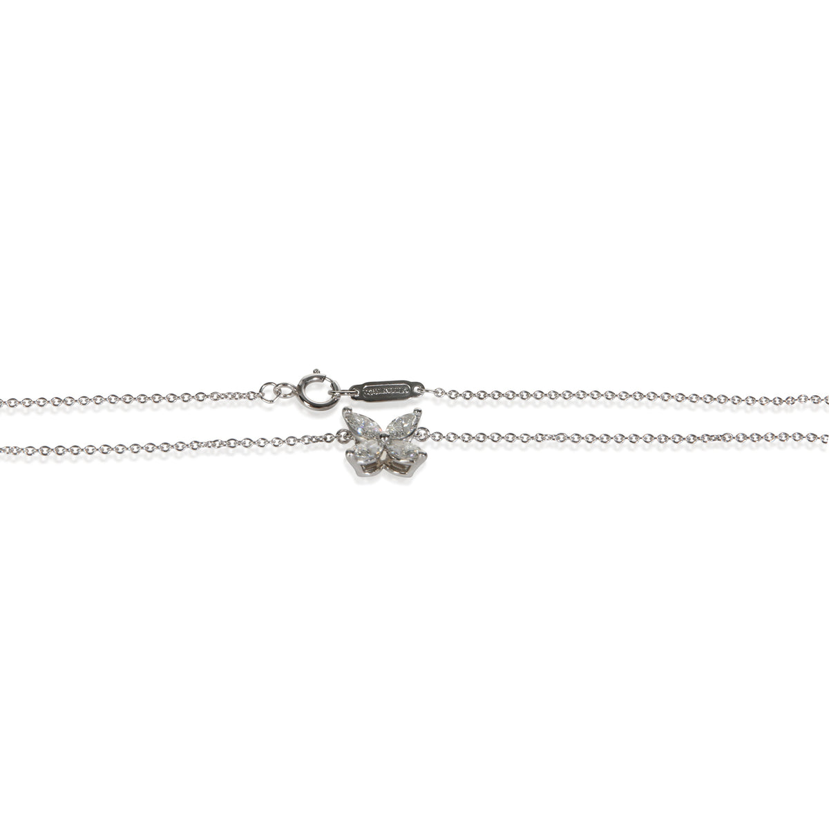Tiffany & Co. Platinum Diamond Medium Model Victoria Pendant 2