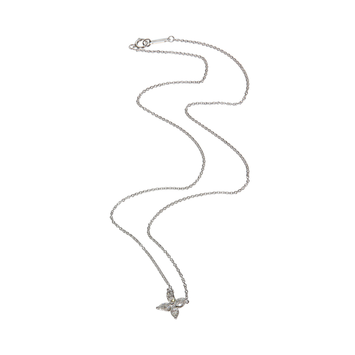 Tiffany & Co. Platinum Diamond Medium Model Victoria Pendant 3
