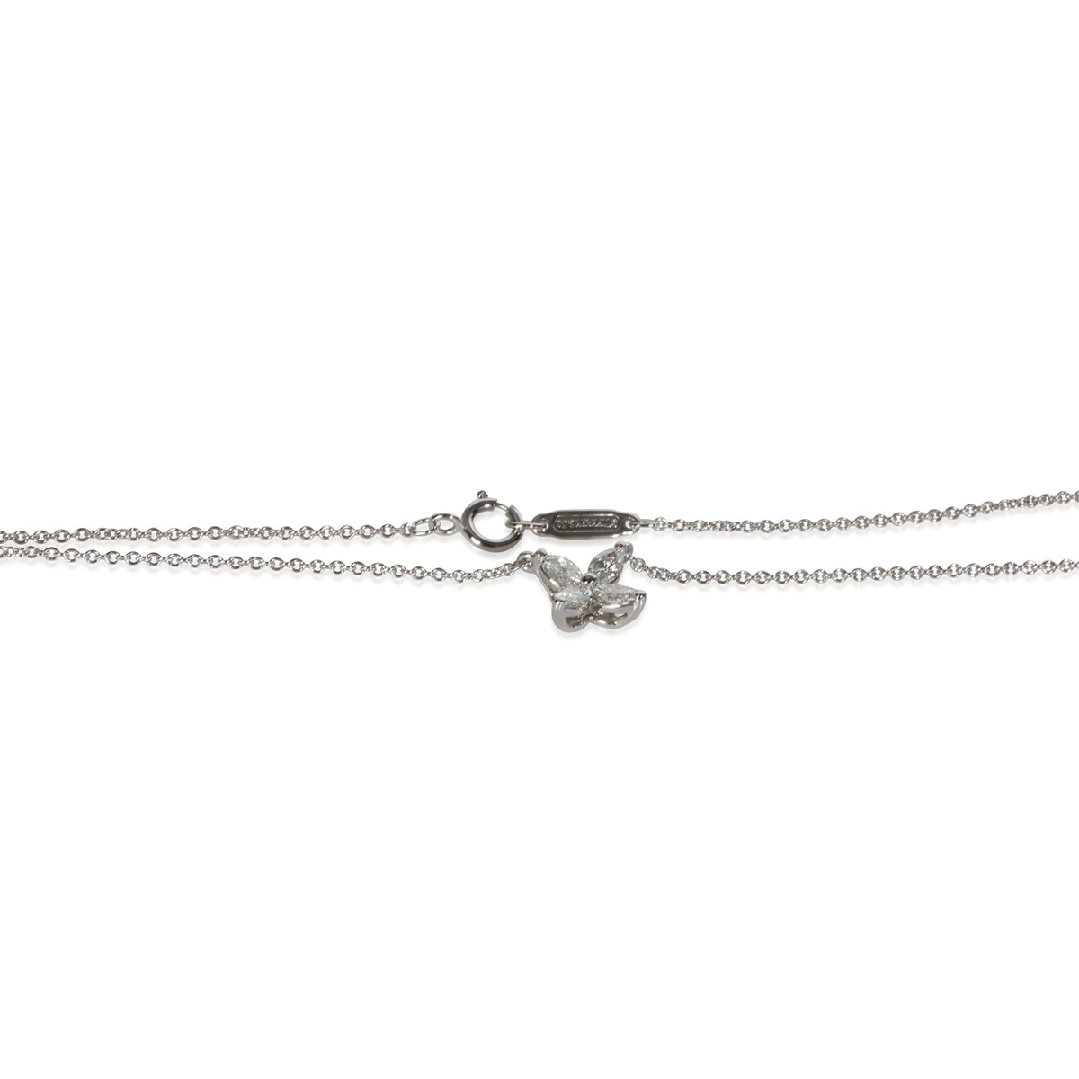 Tiffany & Co. Platinum Diamond Small Model Victoria Pendant 2