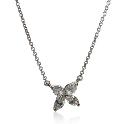 Tiffany & Co. Platinum Diamond Small Model Victoria Pendant fv