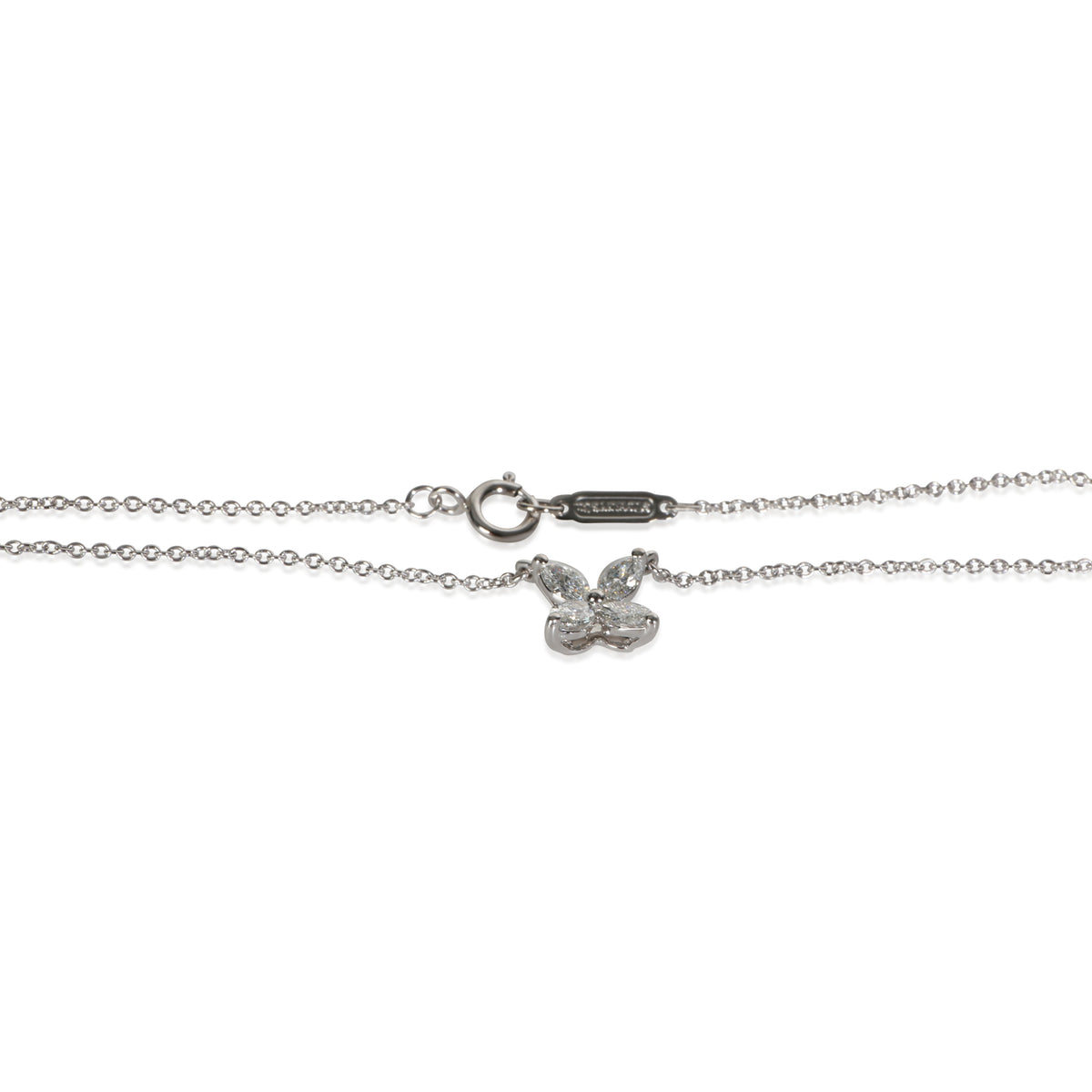 Tiffany & Co. Platinum Diamond Small Model Victoria Pendant 2