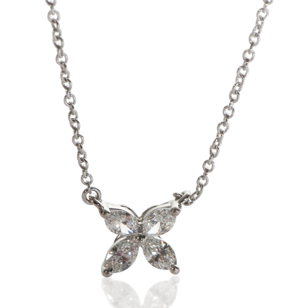 Tiffany & Co. Platinum Diamond Small Model Victoria Pendant fv