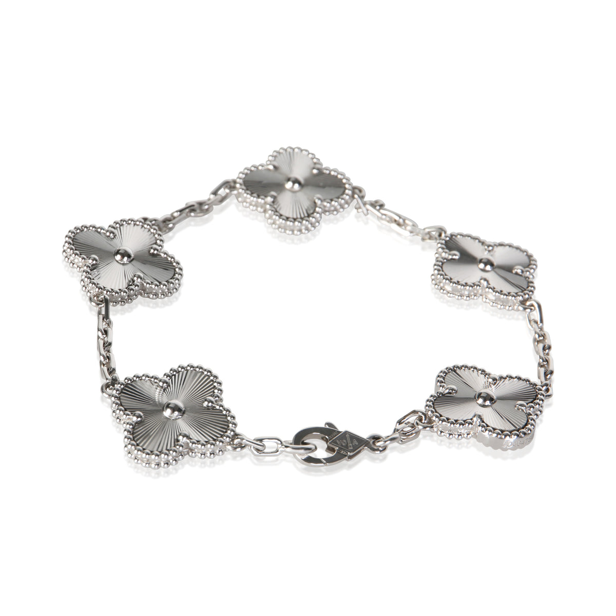 Van Cleef & Arpels White Gold Vintage Alhambra Bracelet 3