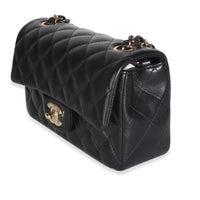 Chanel Black Quilted Lambskin Mini Rectangular Flap Bag Handbag 2