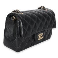 Chanel Black Quilted Lambskin Mini Rectangular Flap Bag Handbag 3