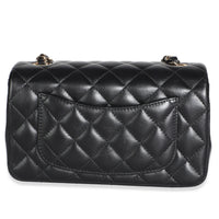 Chanel Black Quilted Lambskin Mini Rectangular Flap Bag Handbag 4