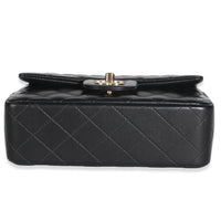 Chanel Black Quilted Lambskin Mini Rectangular Flap Bag Handbag 5