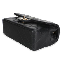 Chanel Black Quilted Lambskin Mini Rectangular Flap Bag Handbag 6