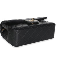Chanel Black Quilted Lambskin Mini Rectangular Flap Bag Handbag 7