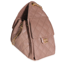 Chanel Light Brown Quilted Caviar Small  25 Hobo Handbag 2