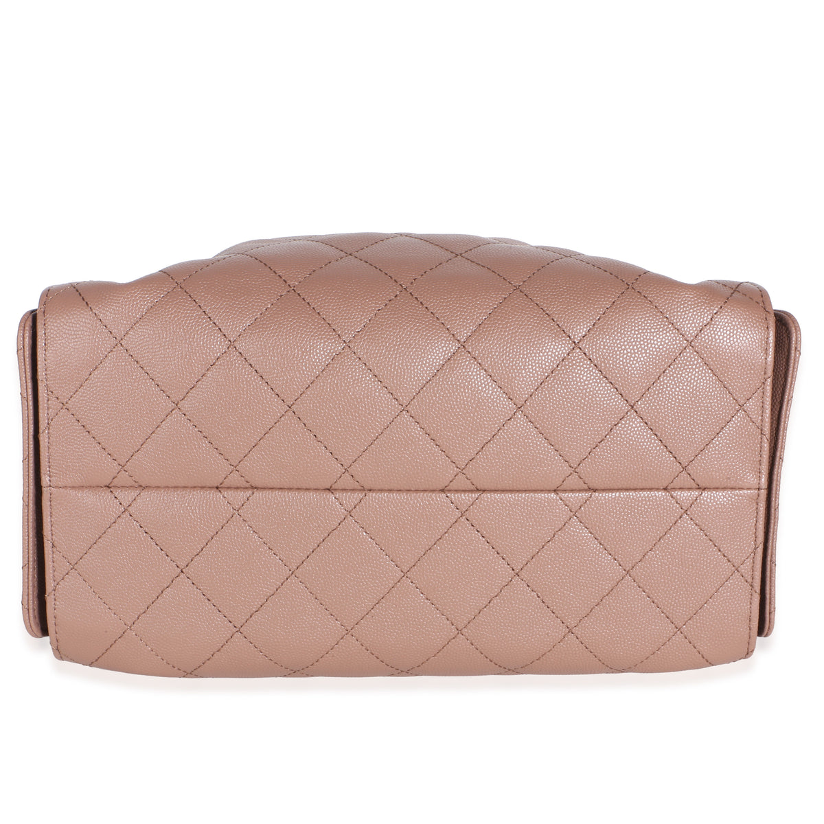 Chanel Light Brown Quilted Caviar Small  25 Hobo Handbag 5