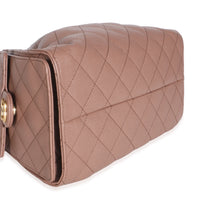 Chanel Light Brown Quilted Caviar Small  25 Hobo Handbag 7