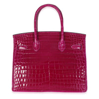 Rose Pourpre Shiny Niloticus Birkin 30 PHW