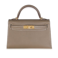 Etoupe Epsom Mini Sellier Kelly 20 GHW