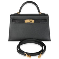 Black Madame Lizard Touch Mini Kelly 20 II GHW