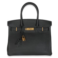 Black Togo Birkin 30 GHW
