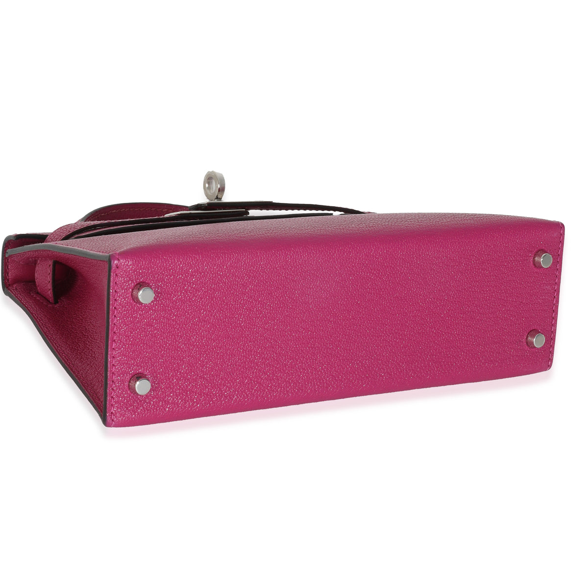 Rose Pourpre Chevre Mysore Sellier Mini Kelly 20 II PHW