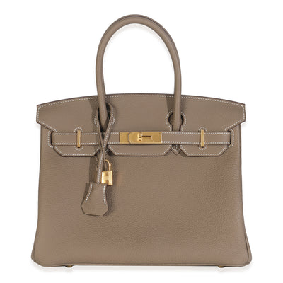 Etoupe Togo Birkin 30 GHW