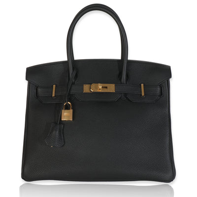 Black Togo Birkin 30 GHW