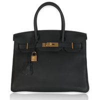 Black Togo Birkin 30 GHW