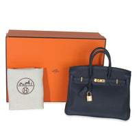 Blue Nuit Togo Birkin 25 GHW