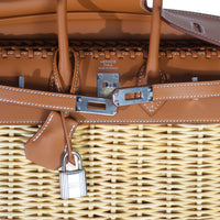 Gold Osier Wicker Swift Picnic Birkin 25 PHW