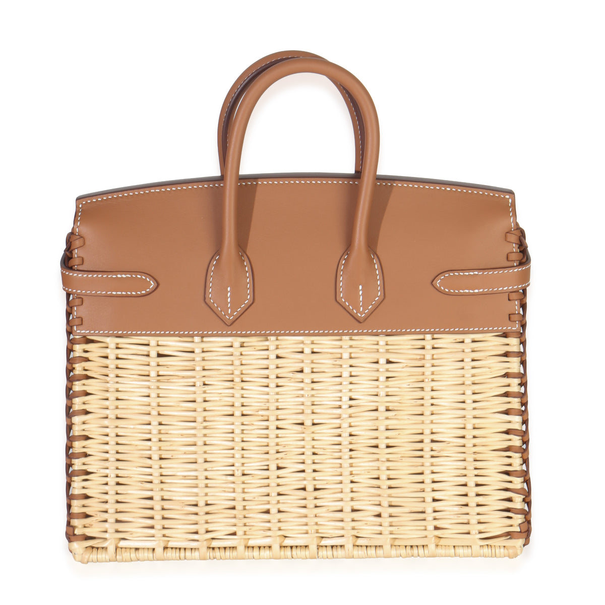 Gold Osier Wicker Swift Picnic Birkin 25 PHW