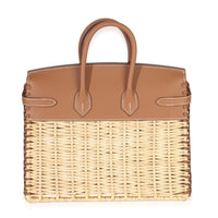Gold Osier Wicker Swift Picnic Birkin 25 PHW