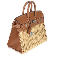 Gold Osier Wicker Swift Picnic Birkin 25 PHW
