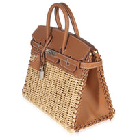 Gold Osier Wicker Swift Picnic Birkin 25 PHW
