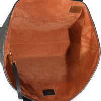 Black Grained Calfskin Low Key Cabas MM