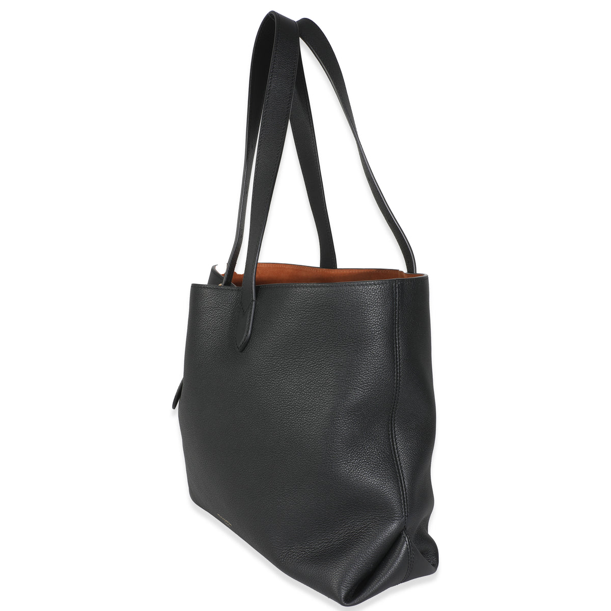 Black Grained Calfskin Low Key Cabas MM