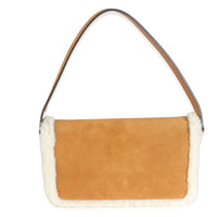 Honey Beige Suede Shearling Horsebit Mini 1955 Shoulder Bag