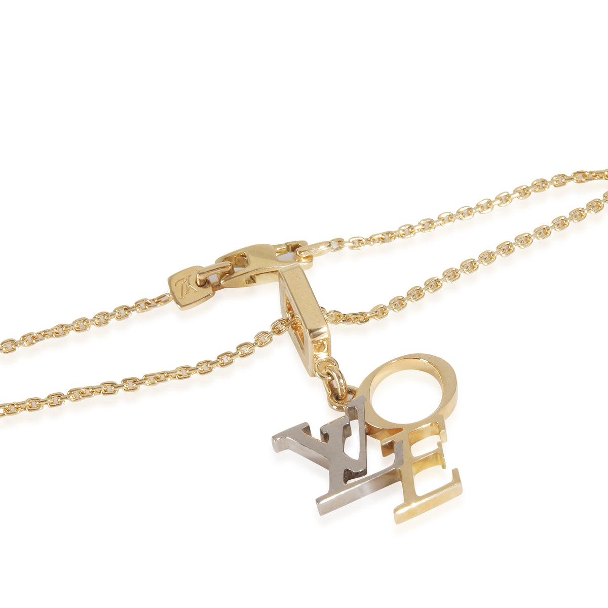 White Gold & Yellow Gold  LOVE Pendant